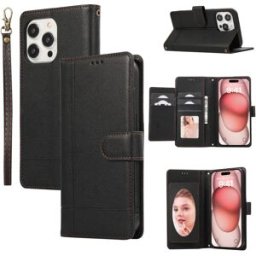 INF Étui portefeuille multifonctionnel avec miroir et porte-cartes pour 14PRO