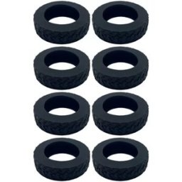 INF Protecteurs de Roues de Valise en Silicone Premium (Paquet de 8) Le noir
