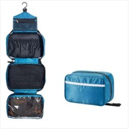 INF Trousse de maquillage de voyage grande capacité pliable étanche, organisateur de toilette portable anti-éclaboussures (Vert Vert