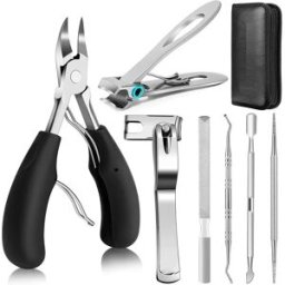 INF Set de pédicure avec ciseaux à ongles, coupe-ongles, lime à ongles