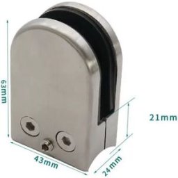 INF Pinces à poisson en acier inoxydable 304 pour verre d'épaisseur 10-14mm
