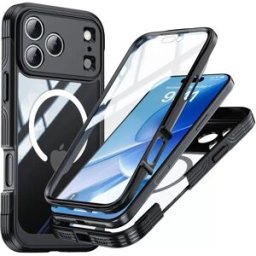 INF Coque de téléphone antichoc 9H en verre trempé compatible avec iPhone 17 Pro Max