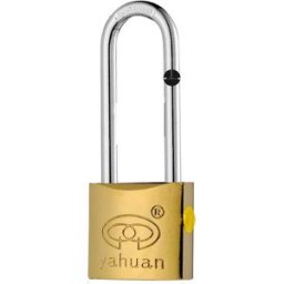 INF Cadenas en fer à anse longue de 63 mm - Couleur or pour casiers, armoires et plus