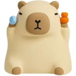 INF Veilleuse Capybara Petite – Lampe de chevet rechargeable en silicone souple, lumière douce et chaude pour enfants et