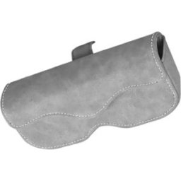 INF Clip lunettes pare-soleil magnétique pour voiture - Porte-lunettes à fermeture magnétique en suède en peau d'agneau avec Gris