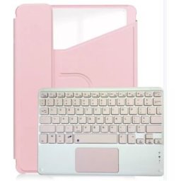 INF Étui Clavier Bluetooth Rotatif à 360° Compatible avec iPad Pro 11 2024 - Rose