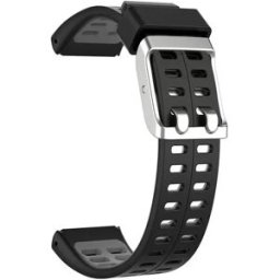INF Bracelet de montre en silicone pour Polar V800 Noir / Gris