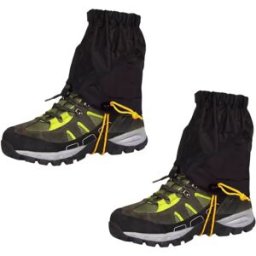 INF Guêtres de randonnée légères enduites de silicone 1 paire - 20D imperméables, anti-sable, anti-déchirure, guêtres cheville Le noir