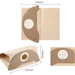 INF Lot de 10 sacs à poussière en papier compatibles avec Karcher WD2 Premium, MV2, séries WD 2.200 - WD 2.550