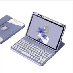 INF Étui Clavier Bluetooth Rotatif à 360° Compatible avec iPad 10.9/11 pouces/Air 11 (2024) - Violet