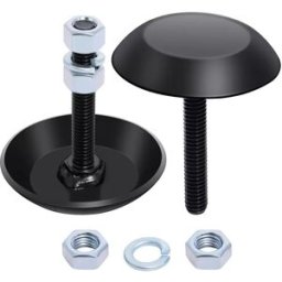 INF Kit de patins de remplacement pour chasse-neige ATV/UTV - Acier inoxydable, Noir