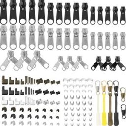INF Kit de réparation de fermeture éclair en métal, 150 pièces - Curseur de remplacement de tirette