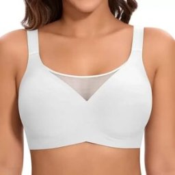INF Soutien-gorge 3XL Sans Armatures - Confort et Soutien pour les Femmes Taille Plus Blanc