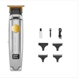 INF Tondeuse à Cheveux Professionnelle pour Hommes - Tondeuse Sans Fil avec Écran Numérique Argent
