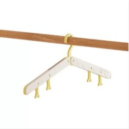 INF Lot de 2 cintres de voyage pliables et portables - Conception peu encombrante Jaune
