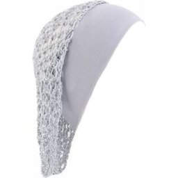 INF Bonnet de Cheveux Élastique à Large Bord - Protection et Style Gris