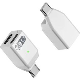 INF Adaptateur Audio Lighting Femelle + USB-C Femelle vers USB-C Mâle - Transfert Audio HI-FI & Charge Rapide 45W Blanc