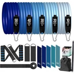 INF Kit de 11 cordes de traction de 200 lb avec dégradé bleu pour l'entraînement