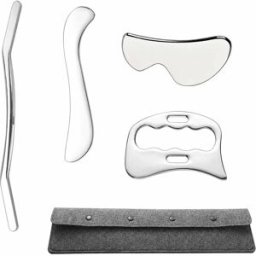 INF Ensemble d'outils Gua Sha en acier inoxydable - 4 outils multi-formes pour libération myofasciale avec conception