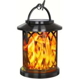 INF Lampe Solaire Flamme d'Extérieur avec Clip - Lanterne de Jardin LED à Effet Flamme