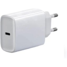 INF Chargeur USB-C PD25W EU 1 port - 25W PD3.0 PPS, Adaptateur de voyage 100-240V Blanc