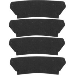 INF Pack de 4 coussinets de casque - coton éponge + mousse, amovibles à encliquetage, absorption de la transpiration, tous Le noir