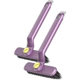 INF Brosse multifonction à 360° pour les recoins (lot de 2) - Combinaison de racleur et de brosse rotatifs pour un nettoyage en Violet