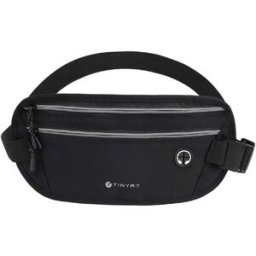INF Ceinture de sport fine, invisible et légère - Réflective, respirante et multi-compartiments Le noir