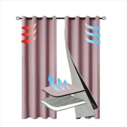 INF Rideau occultant thermique isolant 2-en-1 détachable amélioré pour l'hiver (132x213cm, œillets, panneau unique)