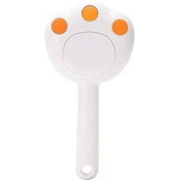INF Brosse de Massage et de Pulvérisation pour Animaux : Brosse de Toilettage en Forme de Patte de Chat à Long Manche Blanc