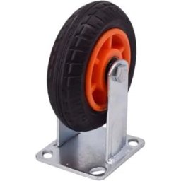 INF Silent Caster Wheel - 3.5mm 8-inch Orange Core Directional Plate Mount Caster, Low-Temperature Resistant PVC with Steel