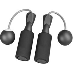 INF Corde à Sauter Sans Fil avec Boule en Mousse (Petite Boule - Noire) pour Fitness Aérobique et Entraînement Cardio