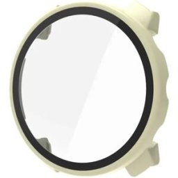 INF Boîtier de protection compatible avec Polar Vantage M3 - Coque PC avec protecteur d'écran en verre trempé Blanc