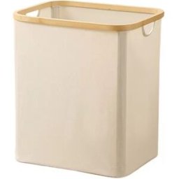 INF Panier à linge pliable avec couvercle, beige L