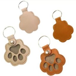INF Porte-clés commémoratif pour animaux de compagnie avec rangement pour empreinte de patte, lot de 2