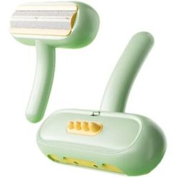INF Brosse anti-peluches double-face auto-nettoyante - Tête lavable ABS pour poils d'animaux et vêtements Vert