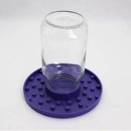 INF Nourrisseur extérieur pour abeilles avec bocal - Plastique et Verre pour bocaux Mason à ouverture standard, portable pour Violet