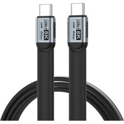 INF Câble USB4.0 plat Type-C 8K/40G PD240W - Transferts 40Gbps et charge rapide 240W 0,3 m
