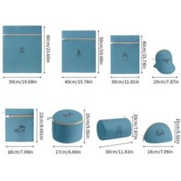 INF Ensemble de 8 sacs à linge pour T-shirts, robes, vestes, lingerie et chaussettes - Protection optimale
