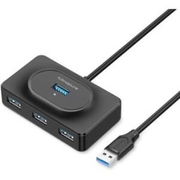 INF Hub USB 3.0 à 4 Ports - Diviseur USB Carré Haute Vitesse pour Ordinateur Portable 0,5 m