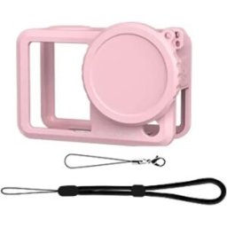 INF Housse de protection en silicone pour caméra d'action - Compatible avec DJI Osmo Action 6, protecteur d'objectif Rose