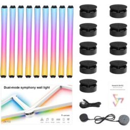 INF Bandes Lumineuses LED Bluetooth - Éclairage Ambiant Intelligent à Assemblage DIY avec Contrôle via App Le noir
