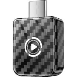 INF Adaptateur sans Fil Smart Carplay Android Auto - Style Fibre de Carbone, USB-C Plug & Play, Compatible avec APPLE et Samsung