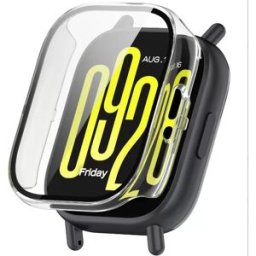 INF Coque Redmi Watch 5 Active avec protecteur d'écran en verre trempé Transparent