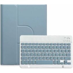 INF Étui Clavier Bluetooth Bleu Brume Magnétique avec Touches Carrées Compatible avec iPad Air 4/Air 5 10.9 pouces