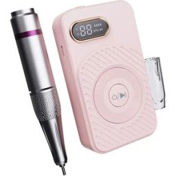 INF Lime à Ongles Électrique Rechargeable 45000 RPM avec Écran LCD Rose