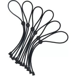 INF Élastiques à Cheveux Noirs - Ensemble de 6 Pièces avec Parties en Plastique