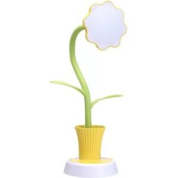 INF Lampe de Bureau Tournesol avec Porte-Stylo : Réglable, Intensité Variable et Rechargeable USB