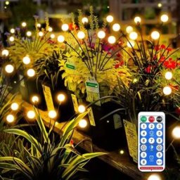 INF Lampe solaire extérieur firefly, 10 LED, paquet de 4