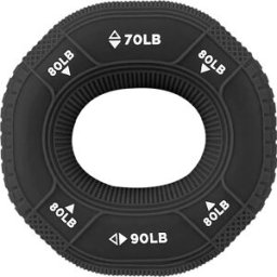 INF Anneau de force de préhension en silicone pour renforcer la poignée Le noir